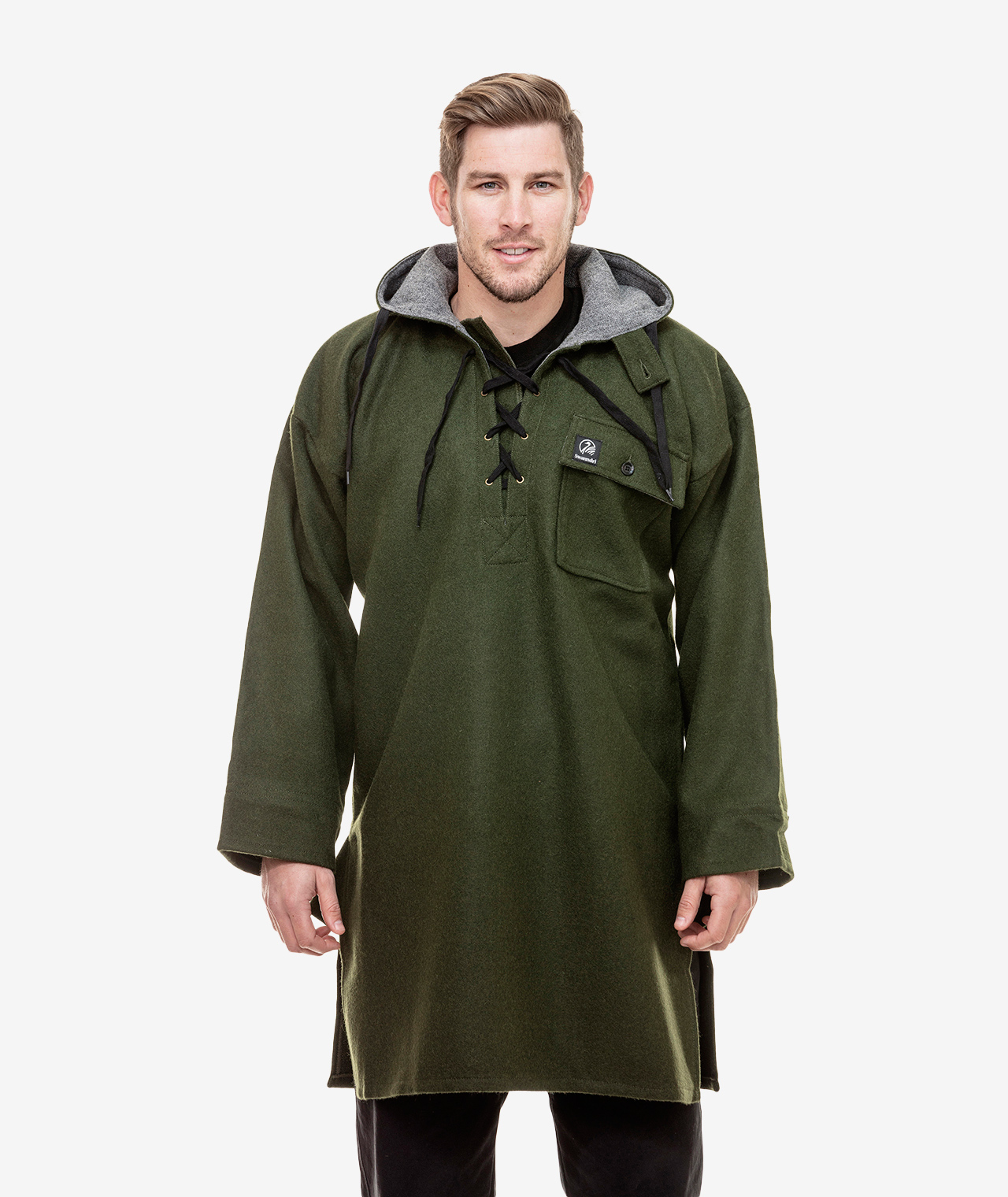 Swanndri Men's Original Wool Bushshirt with Lace-up front - Image 3