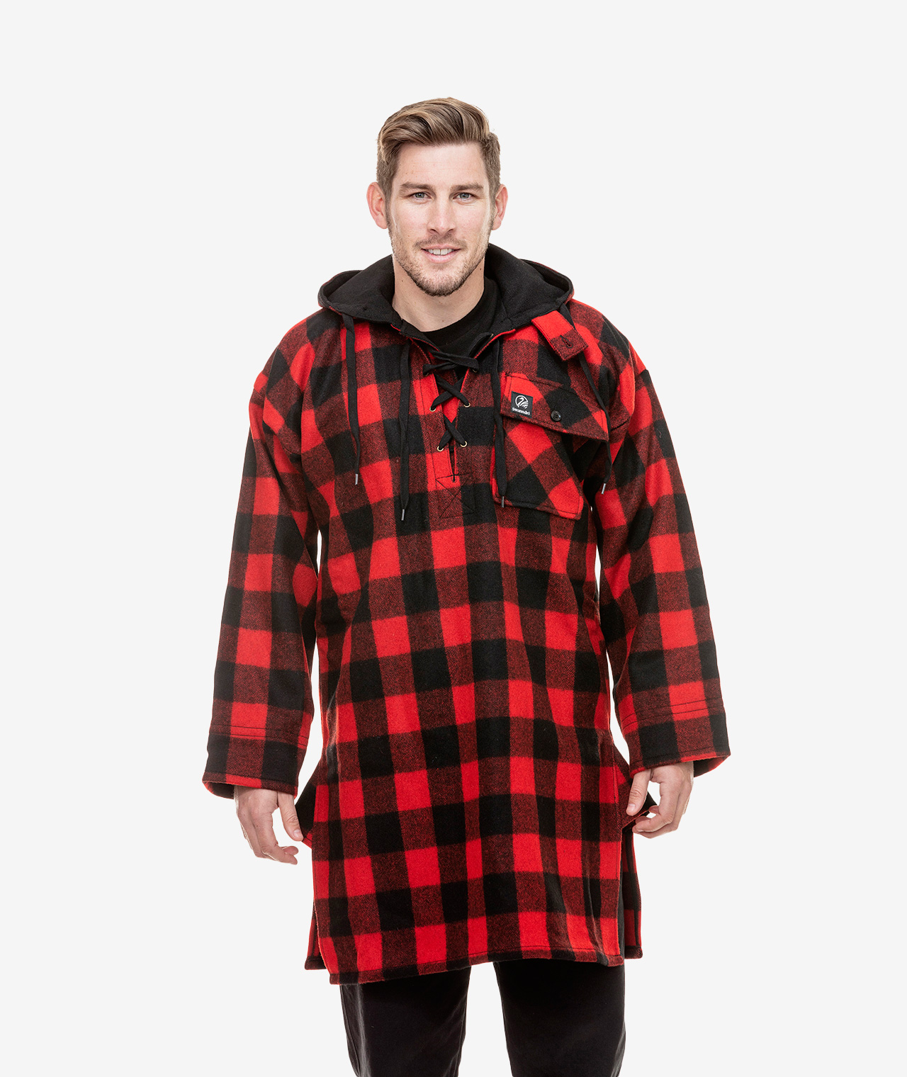 Swanndri Men's Original Wool Bushshirt with Lace-up front - Image 4