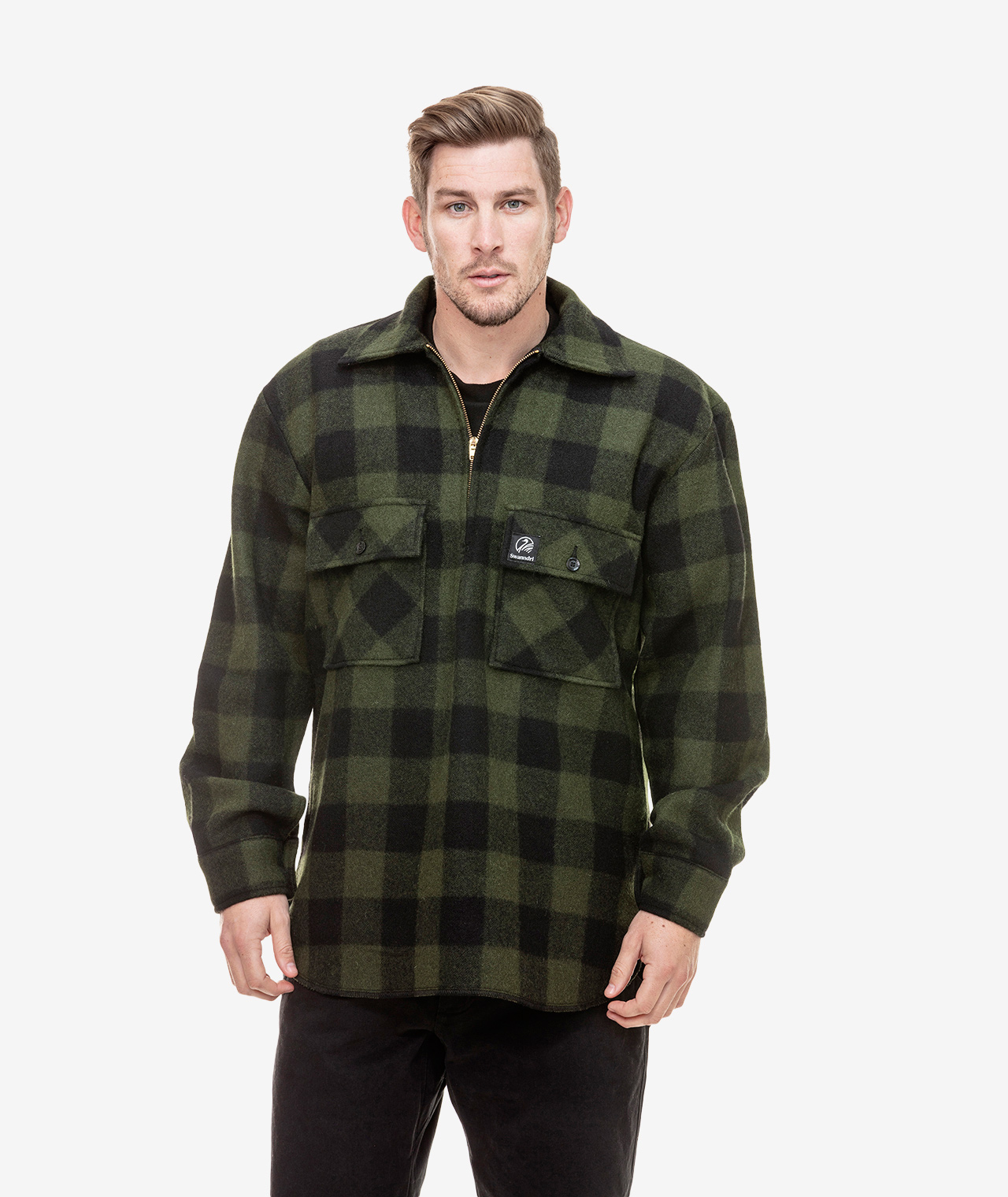Swanndri Men's Ranger Wool Zip Front Bushshirt - Image 3